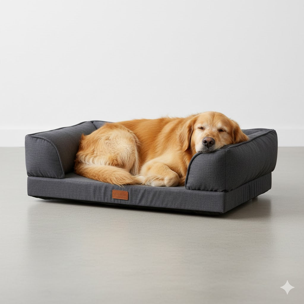 2-in-1 Premium Orthopedic Pet Bed – Charcoal Gray (Extra Large)